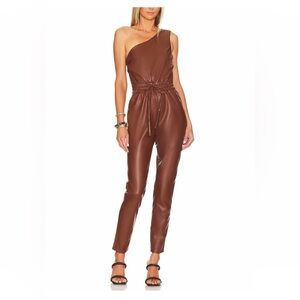 MOTHER The Landslide Jumpsuit Hover in Friar Brown